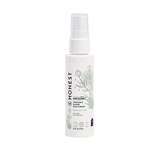 31Vg8tZfhdL.jpg The Honest Company Baby Diaper Rash Cream Spray | Moisturizing + Calming Zinc Oxide | Hypoallergenic, Dermatologist Tested, Cruelty Free | 2 fl oz - Image 1