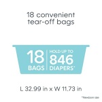 Diaper Genie Easy Roll Refill with 18 Bags - for the Diaper Genie Signature and Platinum pails | Lasts Up to 5 Months or Holds Up to 846 newborn Diapers Per Refill blue 1 Count - Image 2