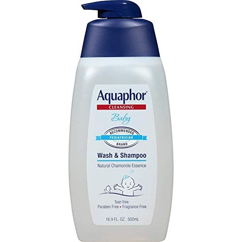 Aquaphor Baby Cleansing Wash And Shampoo 16 Ounce Pump (500ml) (2 Pack)
