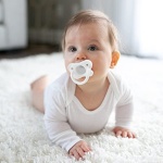 Dr. Brown’s HappyPaci 100% Silicone Pacifier 0-6m, BPA Free, White Blue Light Blue 3-Pack - Image 8