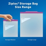 Ziploc Large Food Storage Bags, Grip 'n Seal Technology for Easier Grip, Open and Close, 38 Count - Image 2