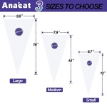 Anaeat Pastry Piping Bags Anti-Burst - Extra Thick 100 Pack Cake Decorating Bags, Disposable Cupcake Icing Bags for Cake, Cupcakes, Cookies & Frosting - Professional Baking Tools for Bakers (12") - Image 4
