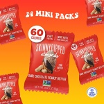 SkinnyDipped Dark Chocolate Peanut Butter Almonds, Healthy Snack, Plant Protein, Gluten Free, 0.46 oz Mini Bags, Pack of 24 - Image 6