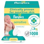 Pampers Baby Wipes Sensitive Perfume Free 12X Pop-Top Packs 1008 Count