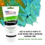 U.S. Art Supply Acrylic Retarder Acrylic Medium, 200ml Tube (6.7 Ounces) - Mixed with Color gives you longer Working Times - Image 6