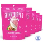 SKINNYDIPPED Strawberry Lemonade Almonds, Limited Edition, Healthy Snack, Plant Protein, Gluten Free, 3.5 oz Resealable Bags, Pack of 5 - Image 6