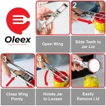 Oleex Jar Opener for Weak Hands with Keychain Bottle Cap Opener. Easy Jar Opener for Seniors with Arthritis or Kids Jar Openers. Jar Gripper Tight Lid Opener and Bottle Opener Kitchen Gadgets - Image 8