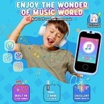 Kids Toy Phone Boys Puzzle Learning Toy, Eltrynic Toddler Touchscreen Smart Phone for 3 4 5 6 7 Year Old Boy, Christmas Birthday Gifts for Children Age 3-7, MP3 Music Player with Dual Camera (Blue) - Image 4