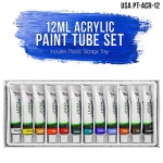 U.S. Art Supply Professional 12 Color Set of Acrylic Paint in 12ml Tubes - Rich Pigment Vivid Colors for Artists, Students, Beginners, Kids, Adults - Canvas, Portrait Paintings, Wood, Craft, Hobby - Image 7