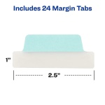 Avery® Margin Ultra Tabs®, 2.5" x 1" Repositionable, 24 Pastel Tabs - Image 3