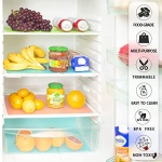 8 Pcs Refrigerator Liners, CaptainRay Washable Mats Covers Pads, Home Kitchen Gadgets Accessories Organization for Top Freezer Glass Shelf Wire Shelving Cupboard Cabinet Drawer(3 Blue+3 Green+2 Red) - Image 5