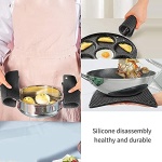 Ardanlingke Silicone Trivet Mats, trivets for hot pots and Pans, Extra Thick Hot Pads for Kitchen, Multi-Purpose Pot Holder, Non-Slip Jar Opener, Gripper Pad, Drying Mat, Coaster (4 Pcs, Dark Gray) - Image 4