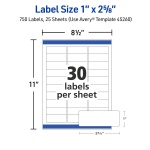 Avery® Easy Peel® Printable Address Labels, Sure Feed® Technology, 1" x 2-5/8" Customizable Stickers, White, 1,500 Blank Mailing Labels, Great for Mailing, Shipping, and More (2-Pack of 5260) - Image 5