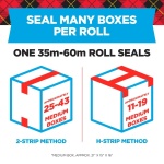 Scotch Heavy Duty Shipping Packing Tape, Clear, 1.88 in. x 54.6 yd. - Image 3