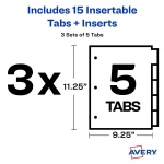 Avery Big Tab Insertable Dividers, 5-Tab, Multicolor, 3 Sets - Image 8