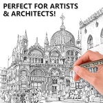 Shuttle Art 18 Pack Micro-line Pens, Waterproof Archival Ink, 11 Colors in 0.3MM Felt Tip & 7 Blacks in Sizes 0.15MM to 0.5MM Multiliner For Journaling Technical Illustrating Drawing Manga Zentangle - Image 5