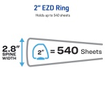 Avery® Heavy-Duty 3 Ring Binder, 2" EZD® Rings, 1 Green Binder - Image 4