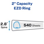 Avery® Heavy-Duty View 3 Ring Binder, 2" Rings, 1 Pacific Blue Binder - Image 2