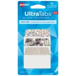 Avery Ultra Tabs, 2" x 1.5" Repositionable, Holographic, 18 Tabs
