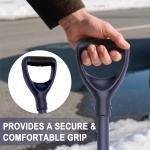 Nohovu Aluminum Snow Shovel - Large Capacity Driveway Snow Removal Tool, Fiberglass D-Handle, 45 Inch Blade - Image 6