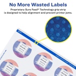 Avery® Printable Durable White Round Labels, Sure Feed® Technology, 2" Diameter, Print-to-the-Edge, Waterproof Labels, Laser & Pigment-Based Inkjet Compatible, 120 Total - Image 4