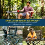 GCI OUTDOOR Freestyle Rocker Camping Chair | Portable Folding Rocking Chair with Solid, Durable Armrests, Drink Holder & Comfortable Backrest — Indigo Blue - Image 7