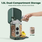 Kiwibit Solar Smart Bird Feeder with Camera, 4K HDR Live Video, AI Bird ID - Image 8