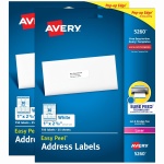 Avery® Easy Peel® Printable Address Labels, Sure Feed® Technology, 1" x 2-5/8" Customizable Stickers, White, 1,500 Blank Mailing Labels, Great for Mailing, Shipping, and More (2-Pack of 5260)