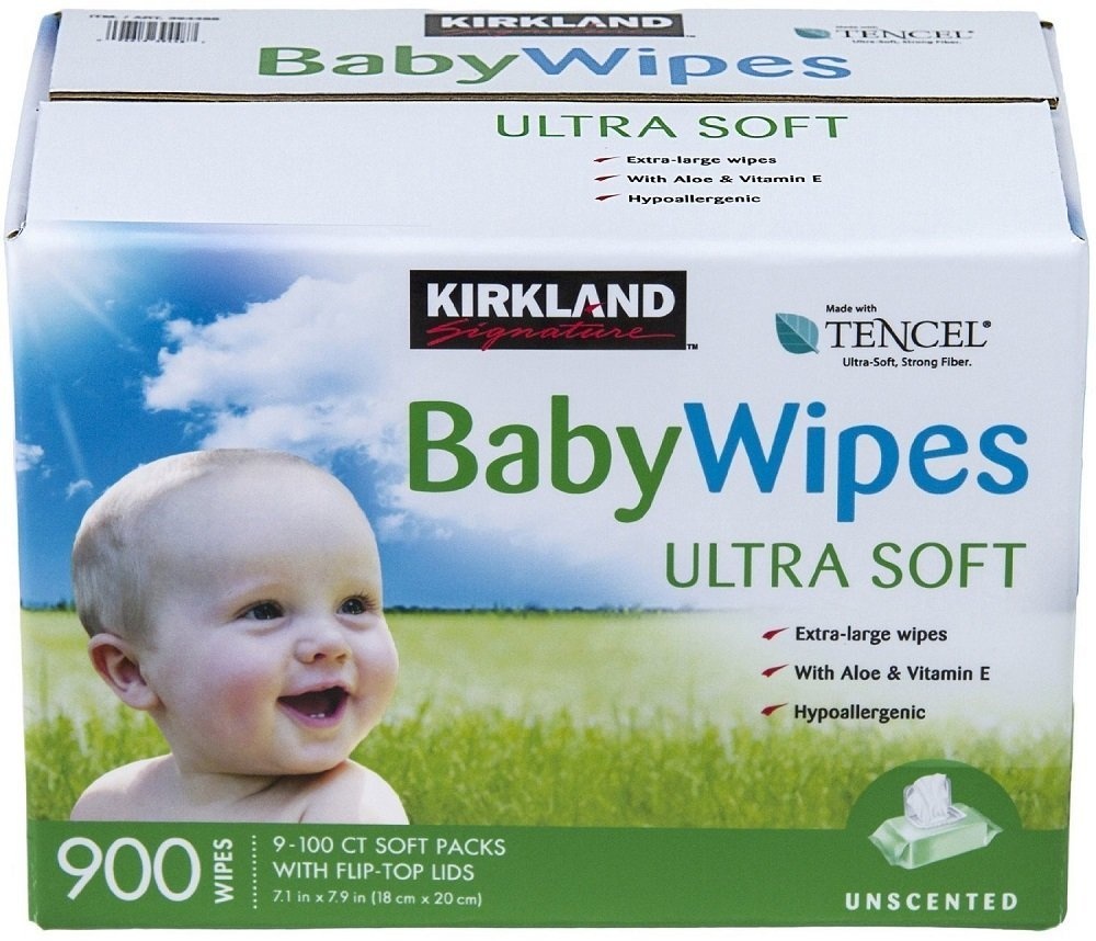 Kirkland Signature Baby Wipes Ultra Soft Unscented eiwKbn, 4 Box of 900 ct