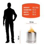 Solo Stove Ranger 2.0 15" Smokeless Fire Pit with Stand | Portable Fire Pit - Image 6