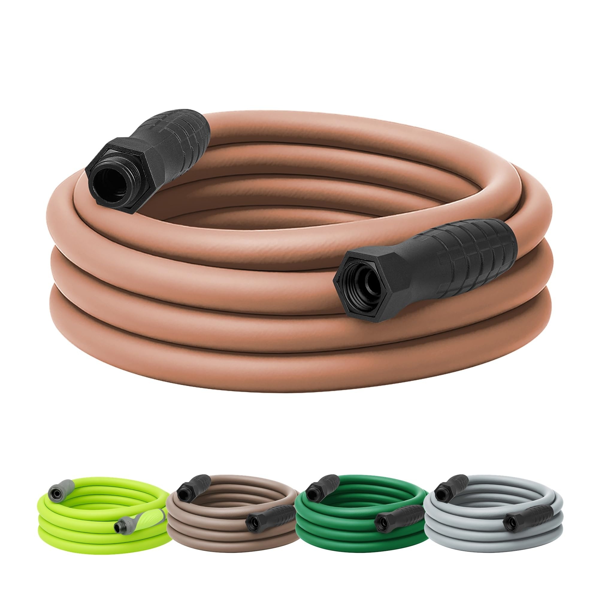 Flexzilla Colors SwivelGrip Garden Hose 5/8 in. x 25 ft., Lightweight All-Weather Water Hose, Durable and Flexible, Leak-Free Connections, Red Clay