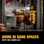 DEWALT 20V MAX LED Work Light Rechargeable, LED Flashlight, Magnetic Flashlight, Freestanding and Clip-On Light, 360 degree pivoting Head, Tool Only (DCL044) - Image 3