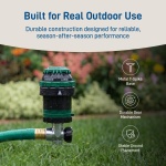 Orbit H2O-Six Gear-Drive Sprinkler on Metal T-Spike - Customizable Lawn Watering Coverage - Multi-Pattern Rotating Head with Adjustable Spray Range - Durable Outdoor Yard Irrigation Sprinkler - 58573 - Image 6