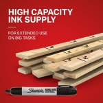Sharpie King Size Permanent Markers, Chisel Tip, Black, 12 Count - Thick Poster Markers, Heavy Duty For Work & Industrial Use, High Capacity Ink Supply, For Paper, Metal, Plastic, And More - Image 5