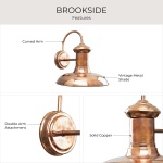 Progress Lighting Brookside Outdoor Wall Light, Copper - Image 4