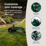 Orbit Traveling Tractor Water Sprinkler - Self-Propelled Traveling Sprinkler for Wide Lawn Coverage - Cast-Iron Body with Adjustable Coverage - Three-Speed - Automatic Shut Off - 58322 - Image 6