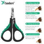Candure Cat Nail Clippers Stainless Steel Cat Claw Trimmers for Rabbits,Guinea Pigs, Birds, Puppies, Kittens and Small Animals- Pet Nail Clippers for Professional and Home Use (Black) - Image 3