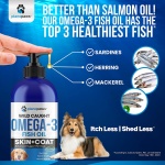 Omega 3 Fish Oil for Dogs - Better Than Salmon Oil for Dogs - Dog Fish Oil Supplement - Reduce Shedding & Itching - Supports Joints, Brain, Heart Health- Dog Skin and Coat Supplement - Fish Oil Liquid - Image 6