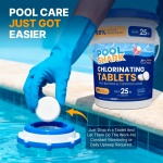 Pool Shark Swimming Pool Chlorine Tablets | 3-Inch Chlorine Tablets | 25 lbs | Slow-Dissolving 90% Active Chlorine Tabs | Pool Chemicals for Inground Pools, Above Ground Pools, Saltwater, Spa, Hot Tub - Image 5