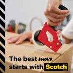 Scotch Heavy Duty Moving Packing Tape, Clear, Makes Packing Easier & Quieter, 1.88 in. x 54.6 yd., 2 Tape Rolls with 1 Dispenser - Image 10