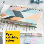 Post-it Sticky Tabs, 1 in. x 1.5 in., 4 Pads of Book Tabs in Assorted Bright Colors for Bookmarking, Annotating, Reading, and Reminders, Blue, Yellow, Pink, and Purple (88 Total Count) - Image 7