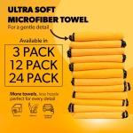 Chemical Guys, Professional Microfiber Towels, 16 x 16 in, Gold, 12 Pack - Image 2
