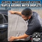 Chemical Guys, Waffle Weave Gray Matter Microfiber Drying Towel, 25 x 36 in - Image 5